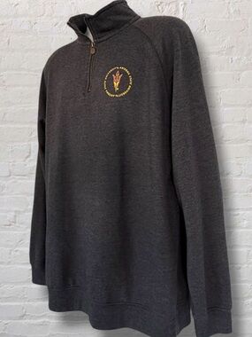 Fall Rush ASU Sun Devils 1/4 Zip Pullover Charcoal Gray XL NCAA